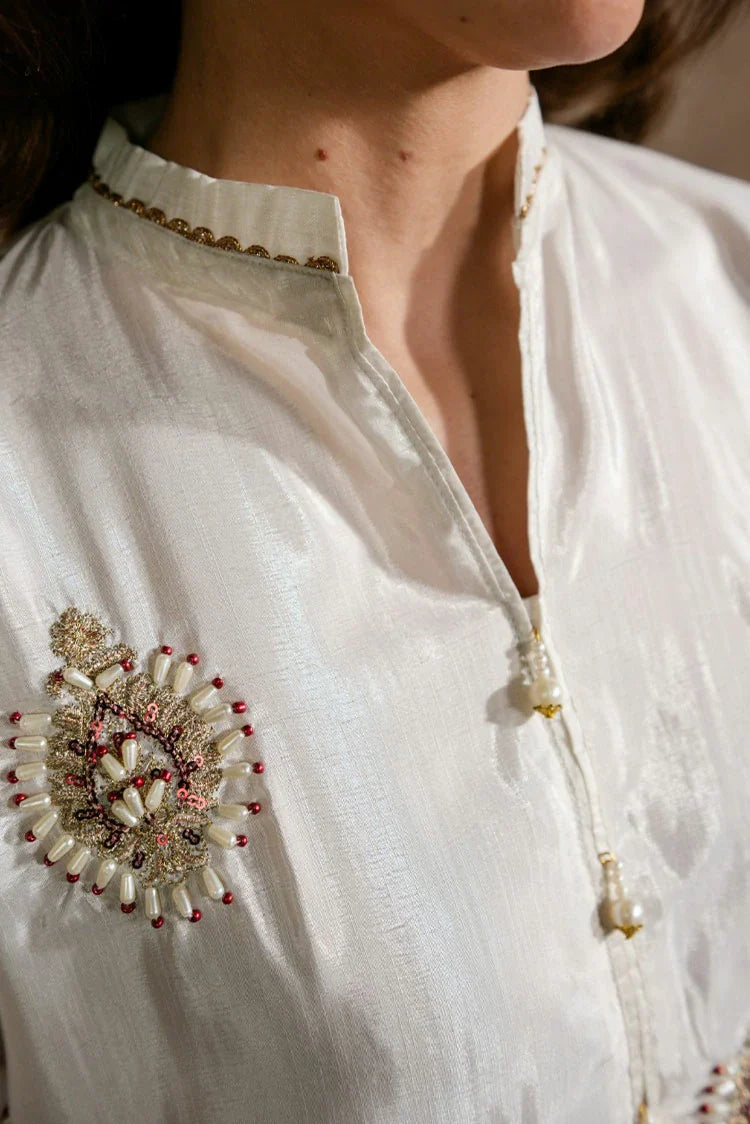 Picture of Zehnaz - Embroidered Raw Silk 3 Piece - Adan - Available at Raja Sahib