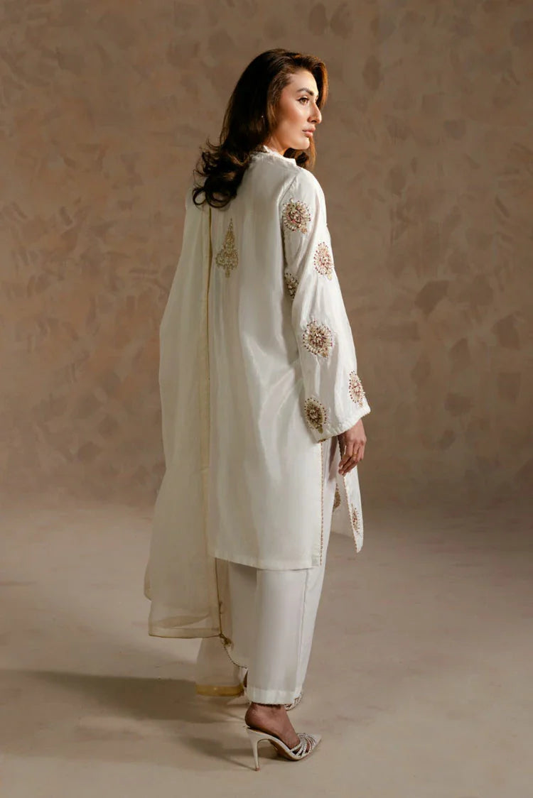 Picture of Zehnaz - Embroidered Raw Silk 3 Piece - Adan - Available at Raja Sahib