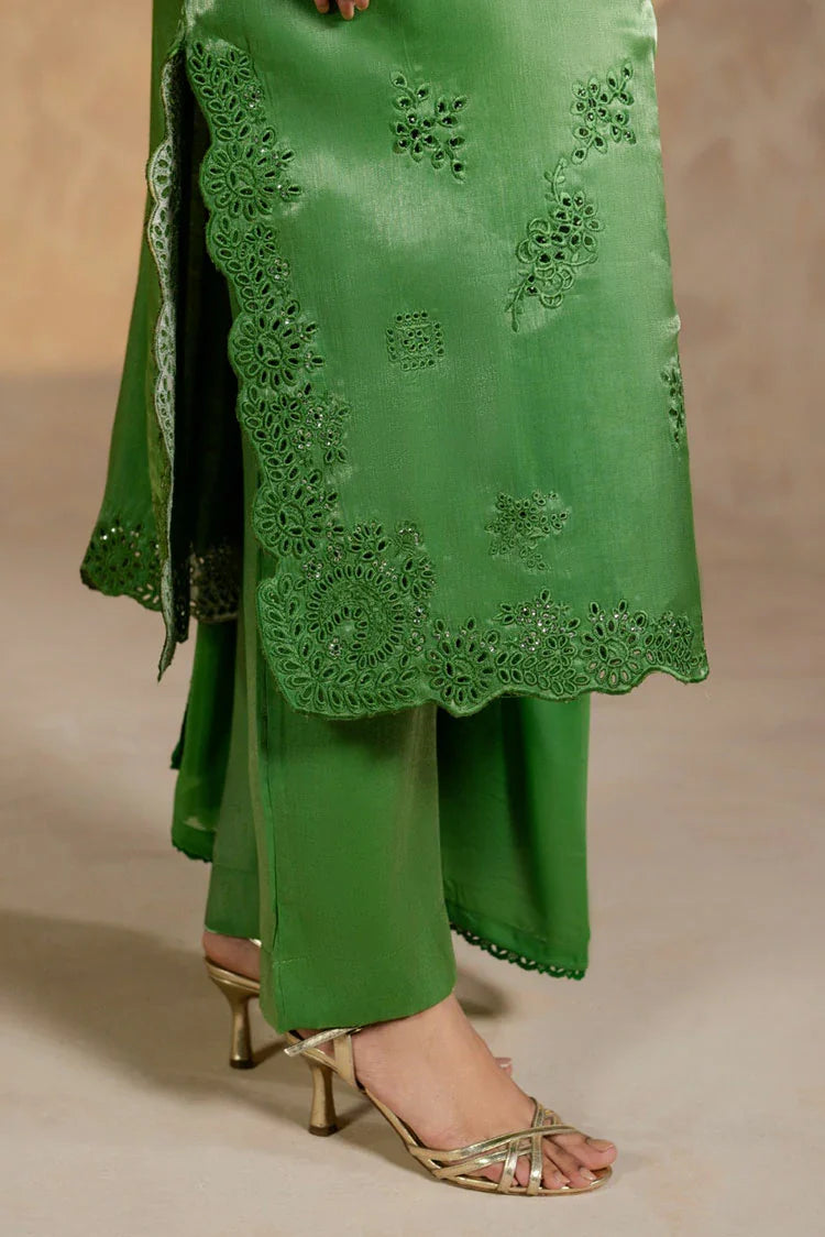 Picture of Zehnaz - Embroidered Shisha Silk Kaftan Set - 3 Piece - Zarlish - Available at Raja Sahib