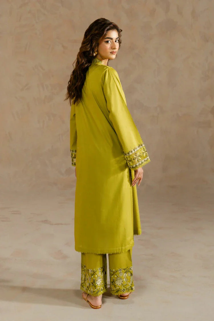 Picture of Zehnaz - Embroidered Cambric Set With Keyhole Sleeves - Zimal - Available at Raja Sahib