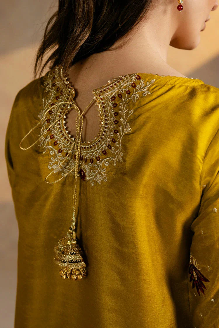 Picture of Zehnaz - Embroidered Raw Silk - 3 Piece - Divine - Available at Raja Sahib