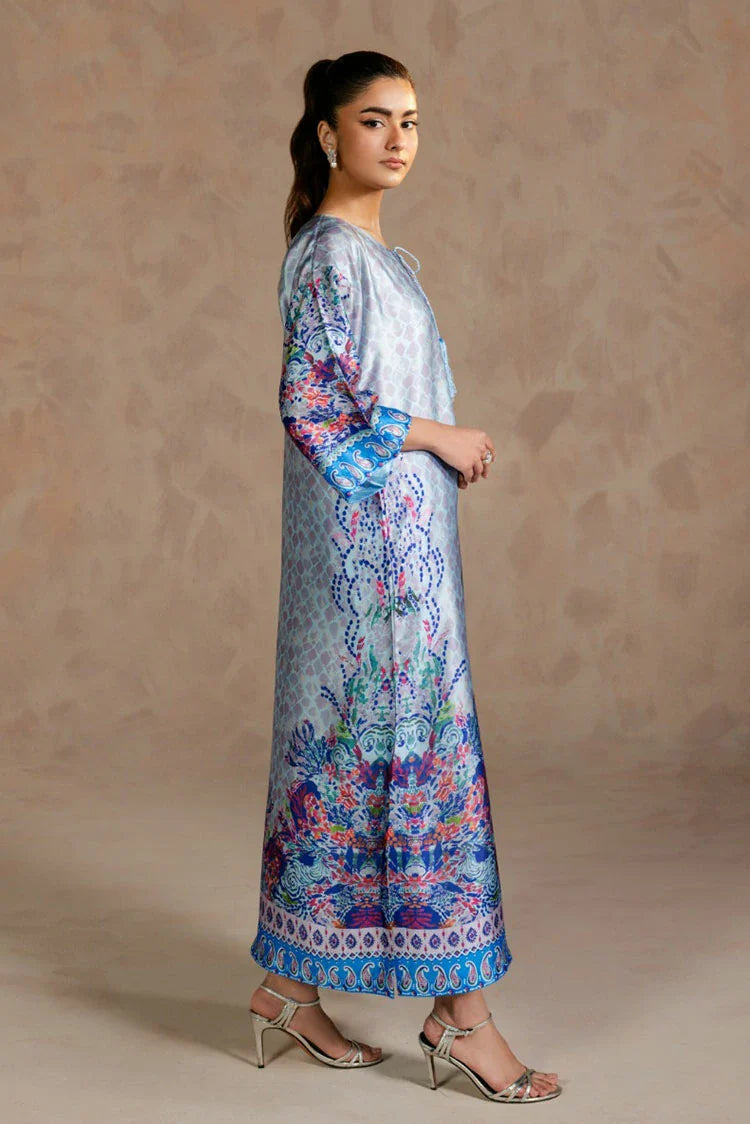 Picture of Zehnaz - Charmeuse Kaftan Set With Zardozi - Sahare - Available at Raja Sahib