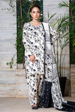 Picture of Zaib un Nisa - Luxe Pret Collection - Black & White - Available at Raja Sahib