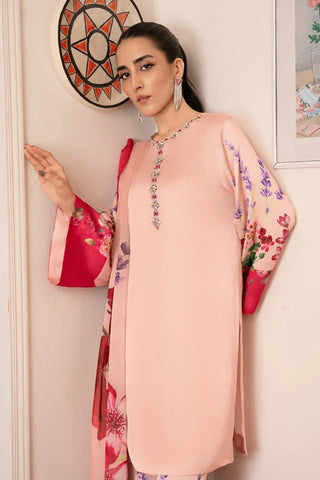 Picture of Stitch Vibes - Morganite RTW  Collection - 3 PC - Peach Pink Dress - Available at Raja Sahib