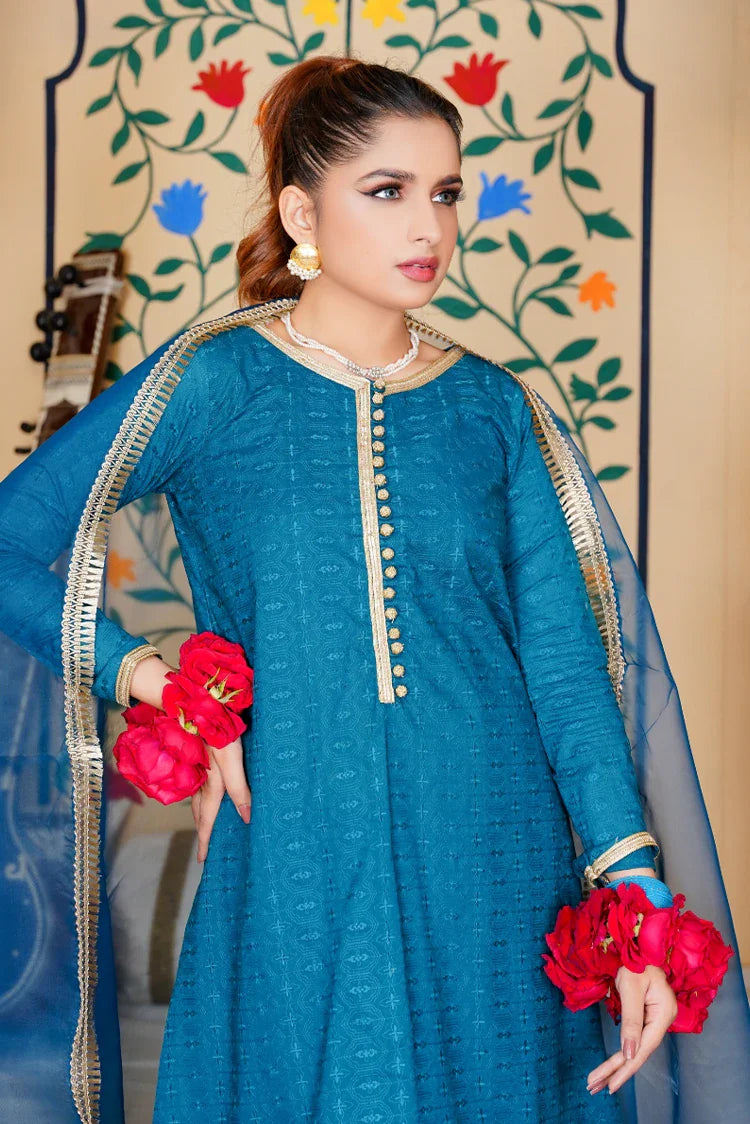 Picture of Emeralds - Embroidered Lawn Festive Pret - Zinc - Available at Raja Sahib