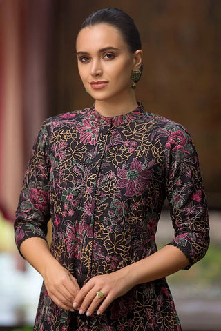 Picture of Anabelah  - Unstitched Collection - Mid Night Black - Available at Raja Sahib