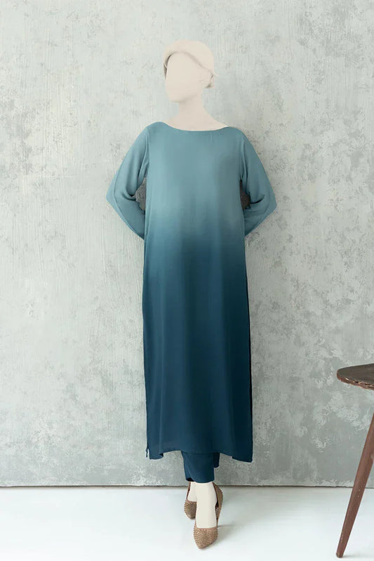 Picture of <!--cas-->Zaira & Mahnoor - Cyan - 2 PC - Available at Raja Sahib