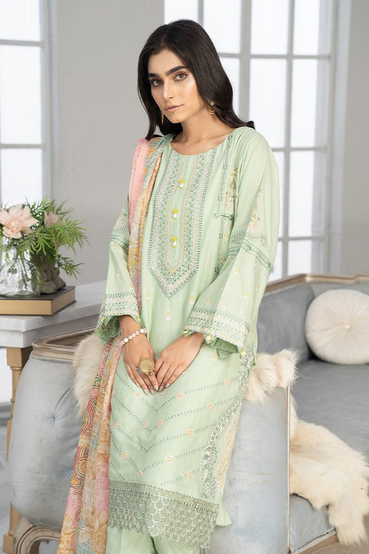Ellena - 3-PC Stitched Cambric Cotton Suit