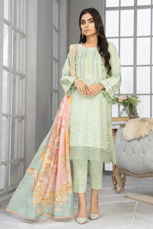 Ellena - 3-PC Stitched Cambric Cotton Suit