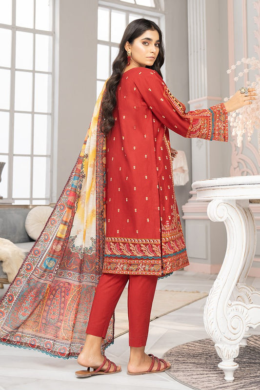 Ellena - 3-PC Stitched Cambric Cotton Suit