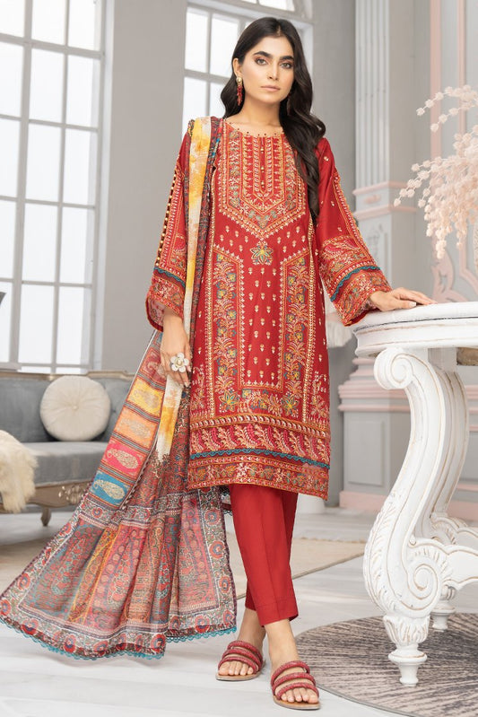 Ellena - 3-PC Stitched Cambric Cotton Suit