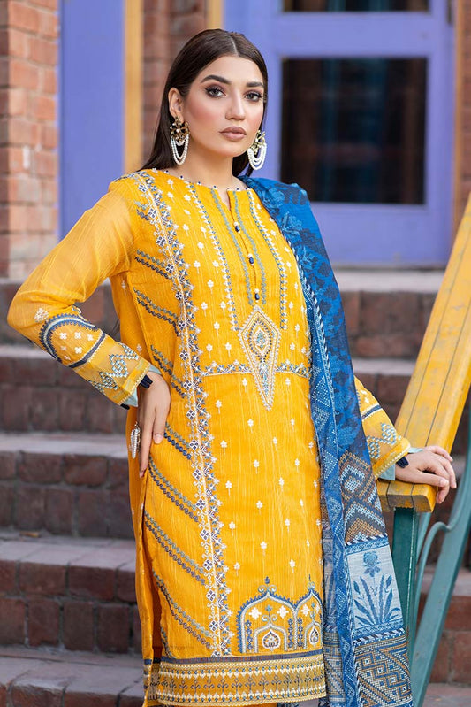 Ellena - 3-PC Stitched Cotton Net Suit