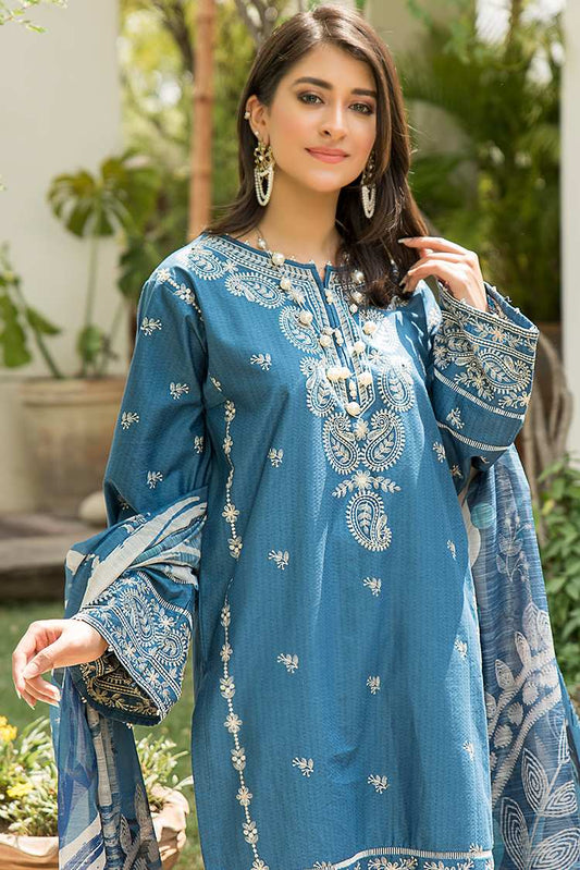 Ellena - 3-PC Stitched Lawn Suit