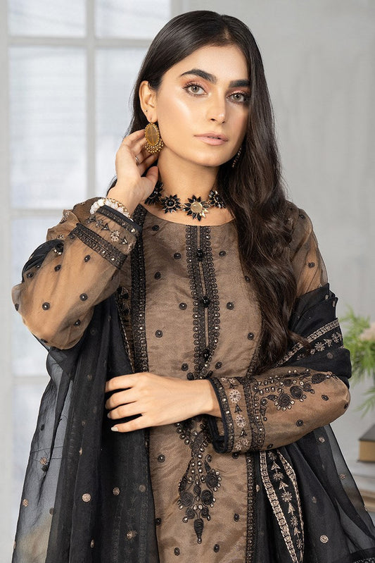 Ellena - 3-PC Stitched Organza Suit