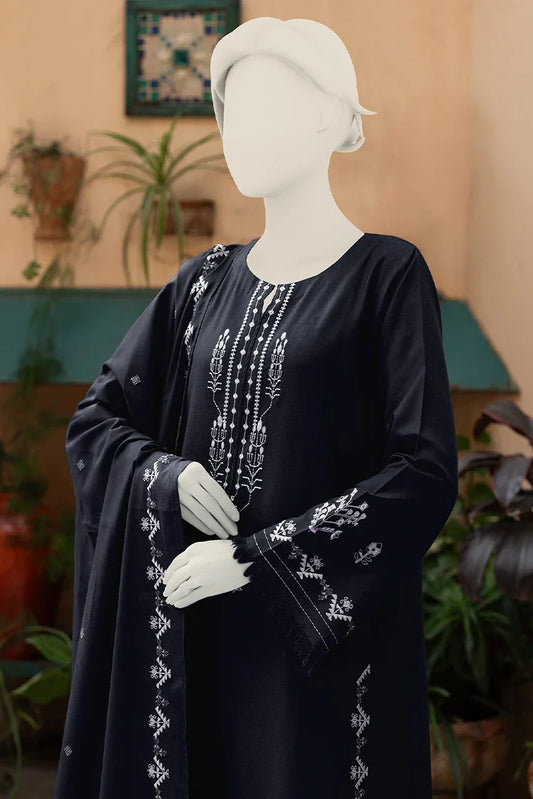 Picture of <!--cam-->Zaira & Mahnoor - 3 PC - Kanwal Navy Blue - Available at Raja Sahib
