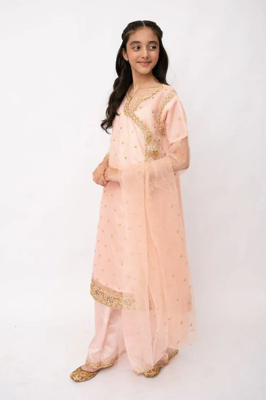 Picture of Khayat - Festive Kids Collection - 3 PC - Blush - Available at Raja Sahib