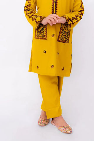 Picture of Khayat - Casual Kids Collection - 2 PC - Mustard - Ochre - Available at Raja Sahib