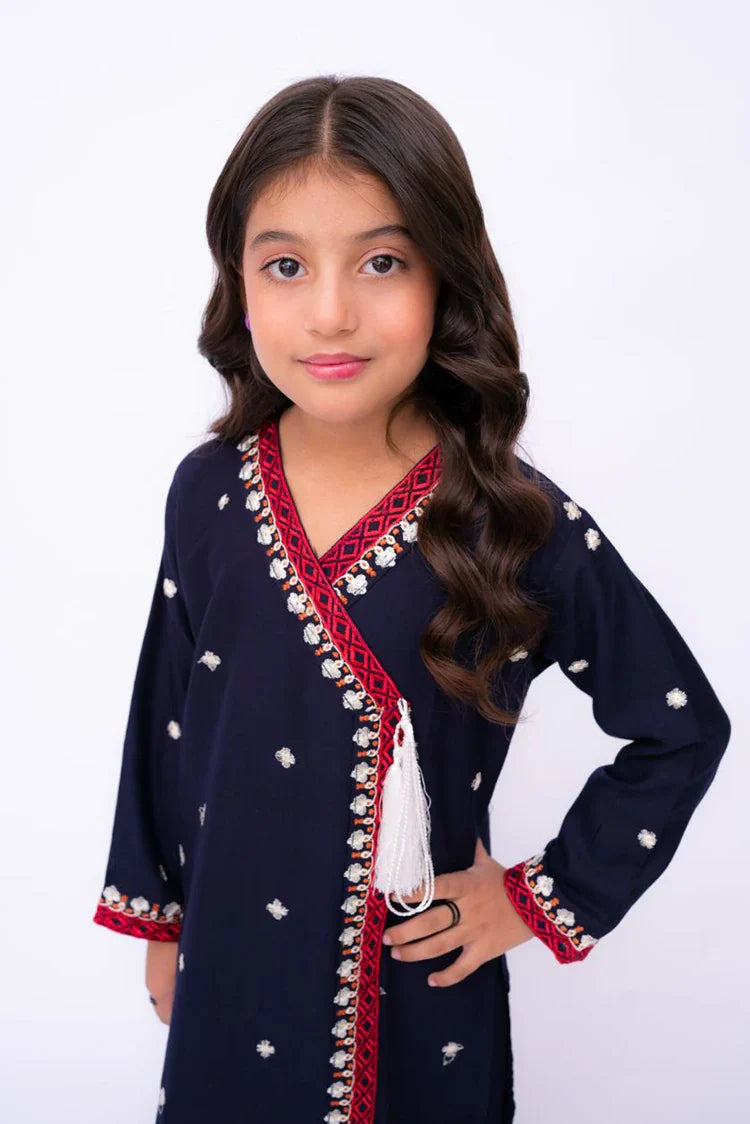 Picture of Khayat - Casual Kids Collection - 2 PC - Navy - Available at Raja Sahib