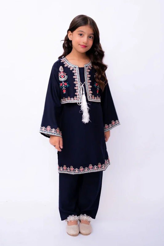 Picture of Khayat - Casual Kids Collection - 2 PC - Indigo - Available at Raja Sahib