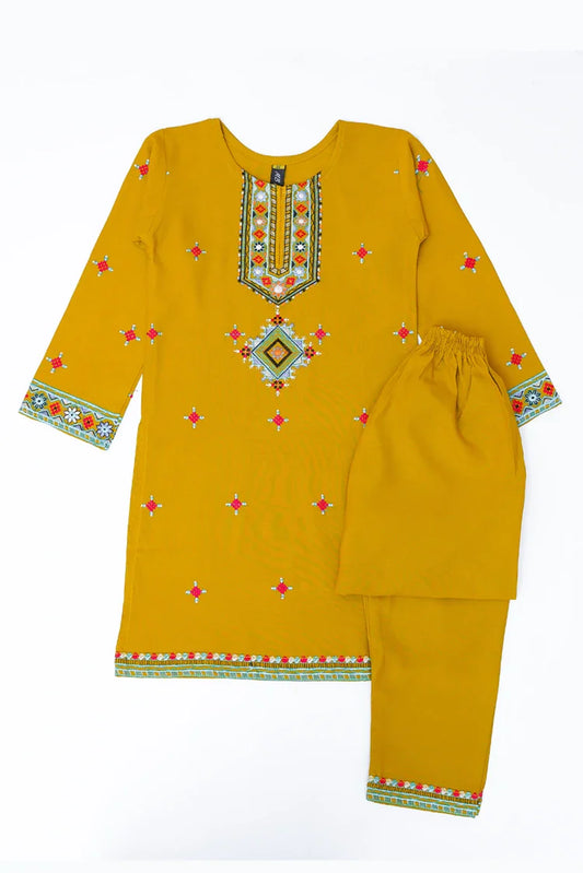 Picture of Khayat - Casual Kids Collection - 2 PC - Mustard Muse - Available at Raja Sahib