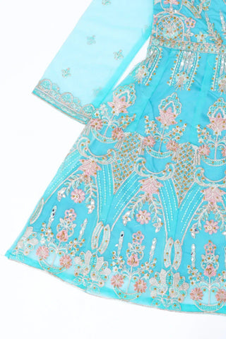 Picture of Khayat - Festive Kids Collection - 3 PC - Turquoise - Available at Raja Sahib