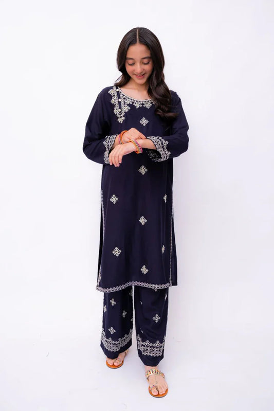 Picture of Khayat - Casual Kids Collection - 2 PC - Cerulean - Available at Raja Sahib