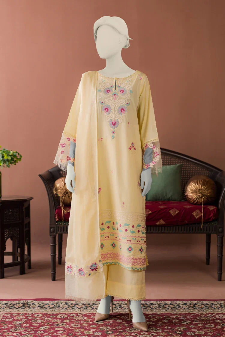 Picture of Zaira & Mahnoor - 3 PC - Lemon - Available at Raja Sahib
