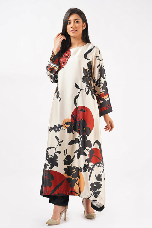 Ellena - 1-PC Stitched Soft Crepe Shirt