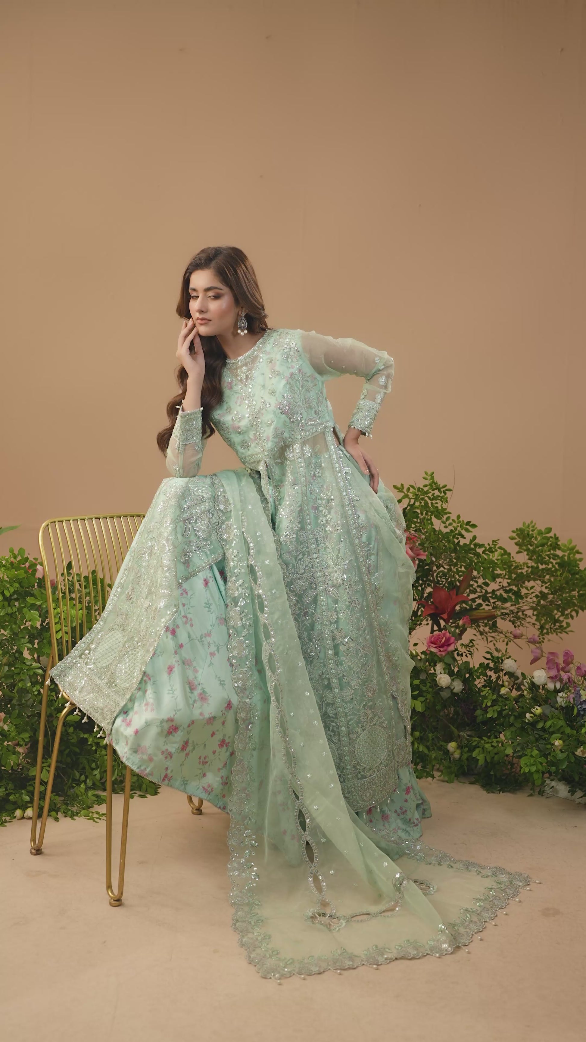 3-PC Stitched Embroidered Suit