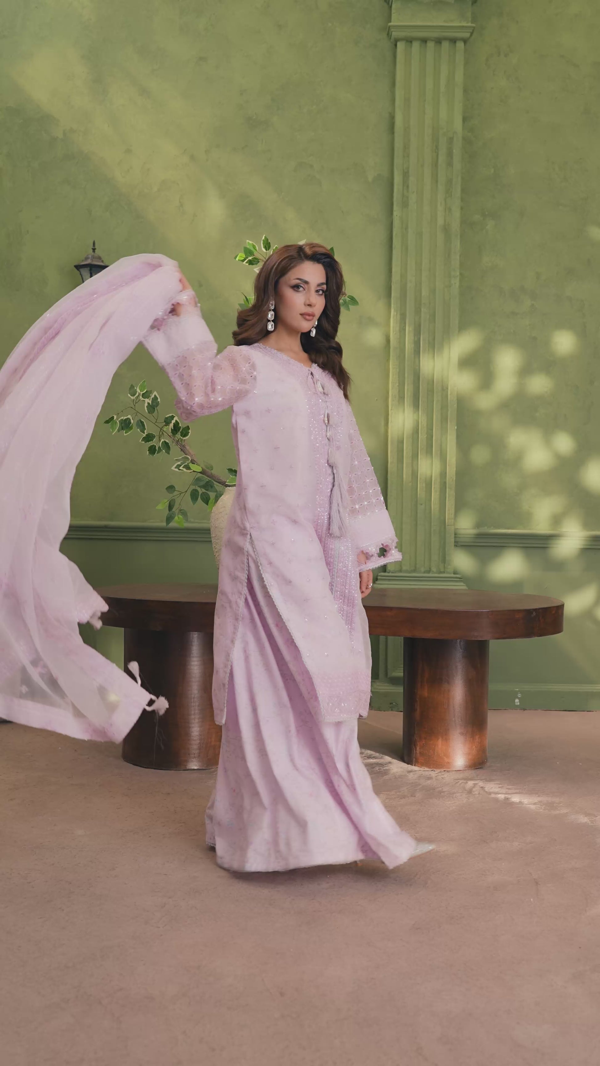 Ellena - 3-PC Stitched Embroidered Suit