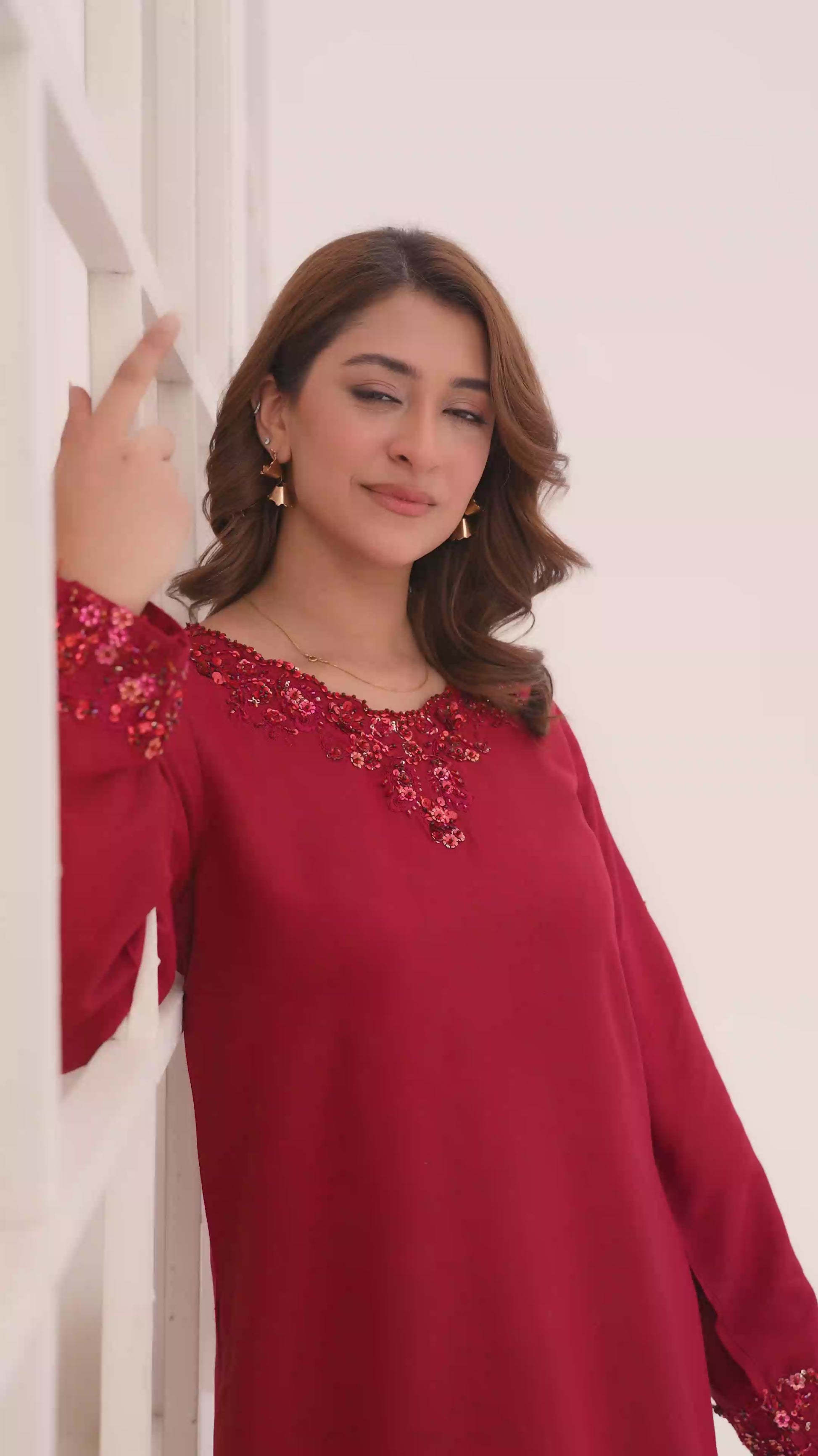 Ellena - 2-PC Stitched Embellished Suit
