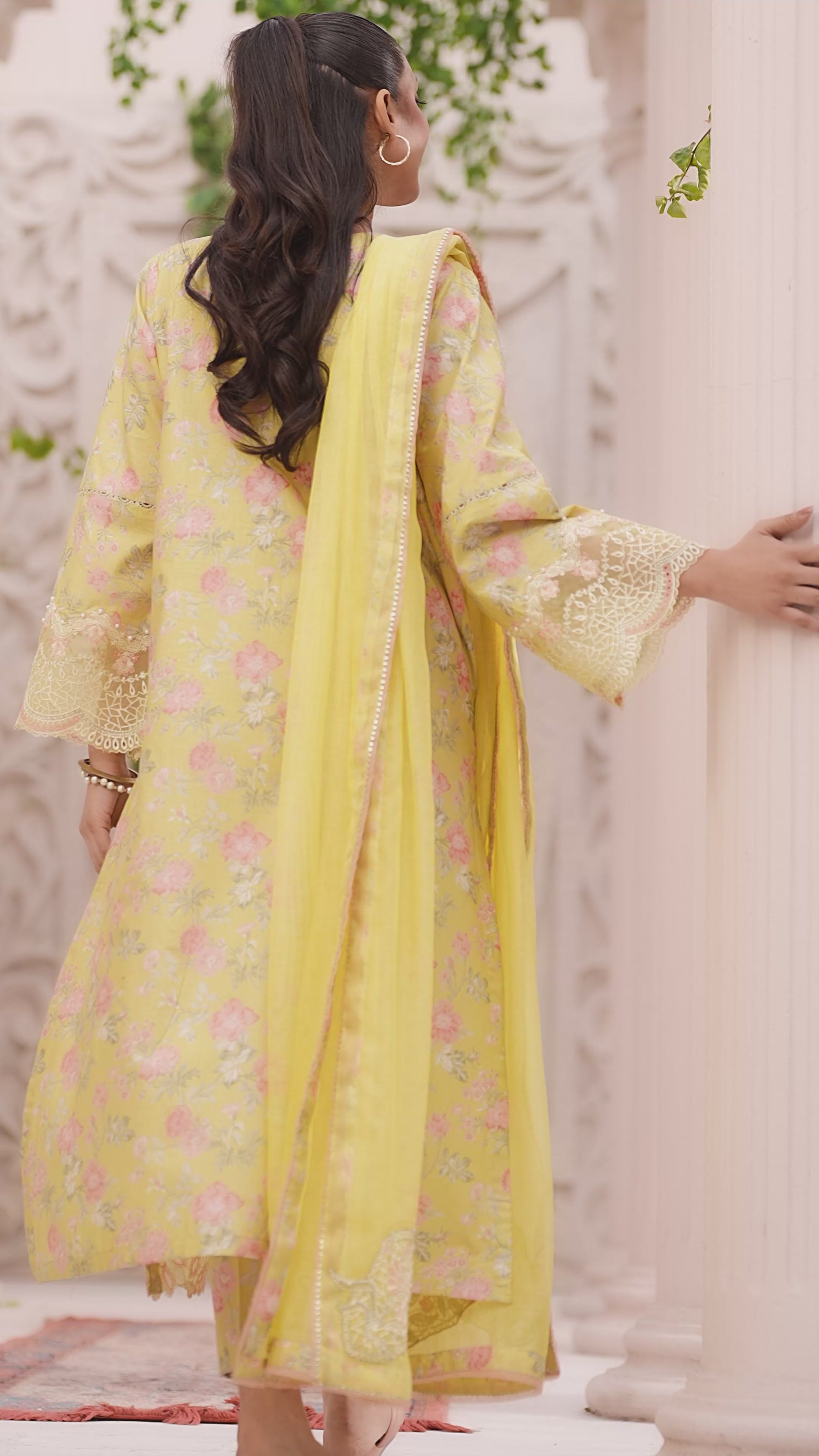 Ellena - 3-PC Stitched Embroidered Suit