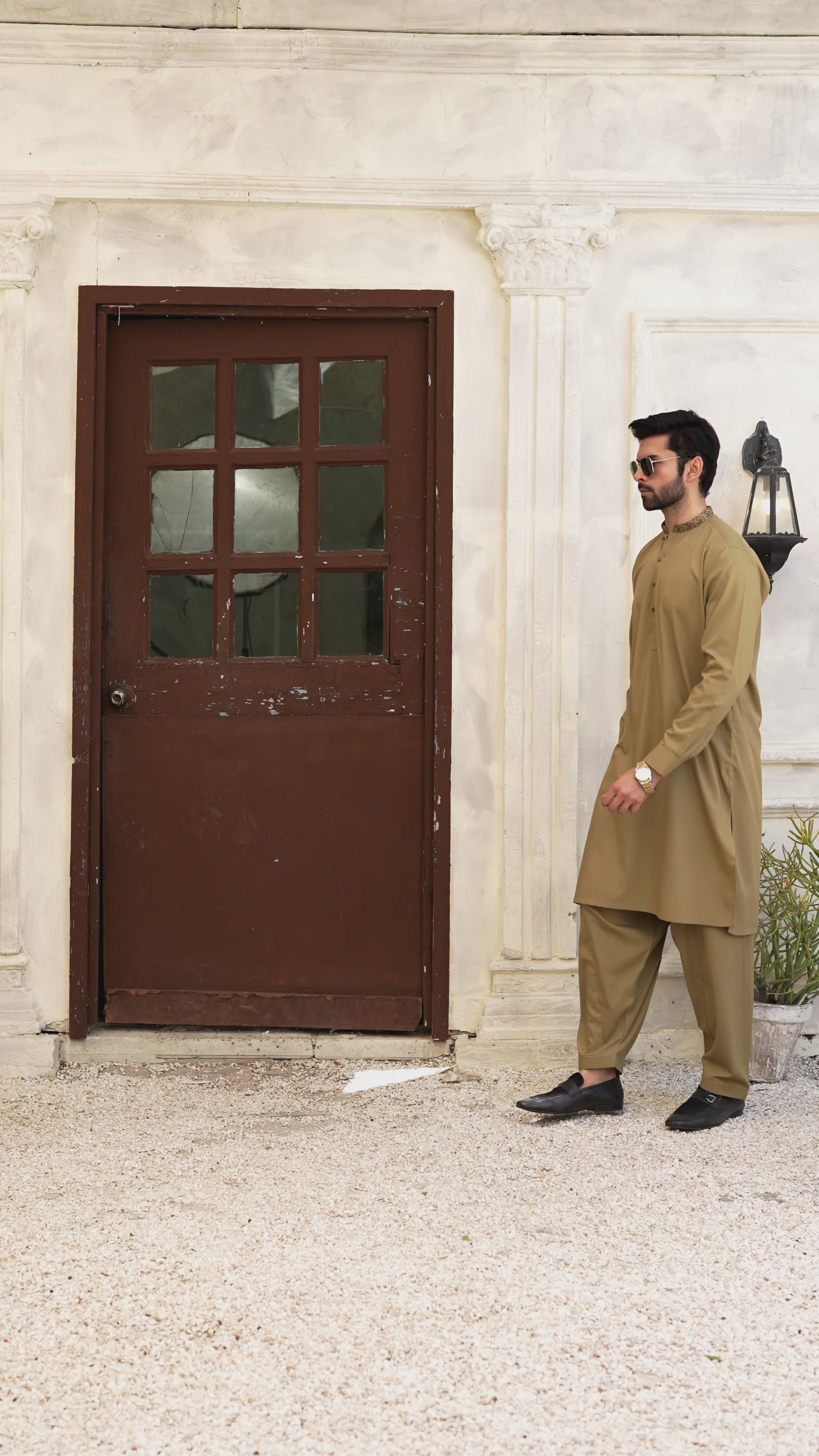 Black Pearl - Wash & Wear | Olive Ban Shalwar Kameez