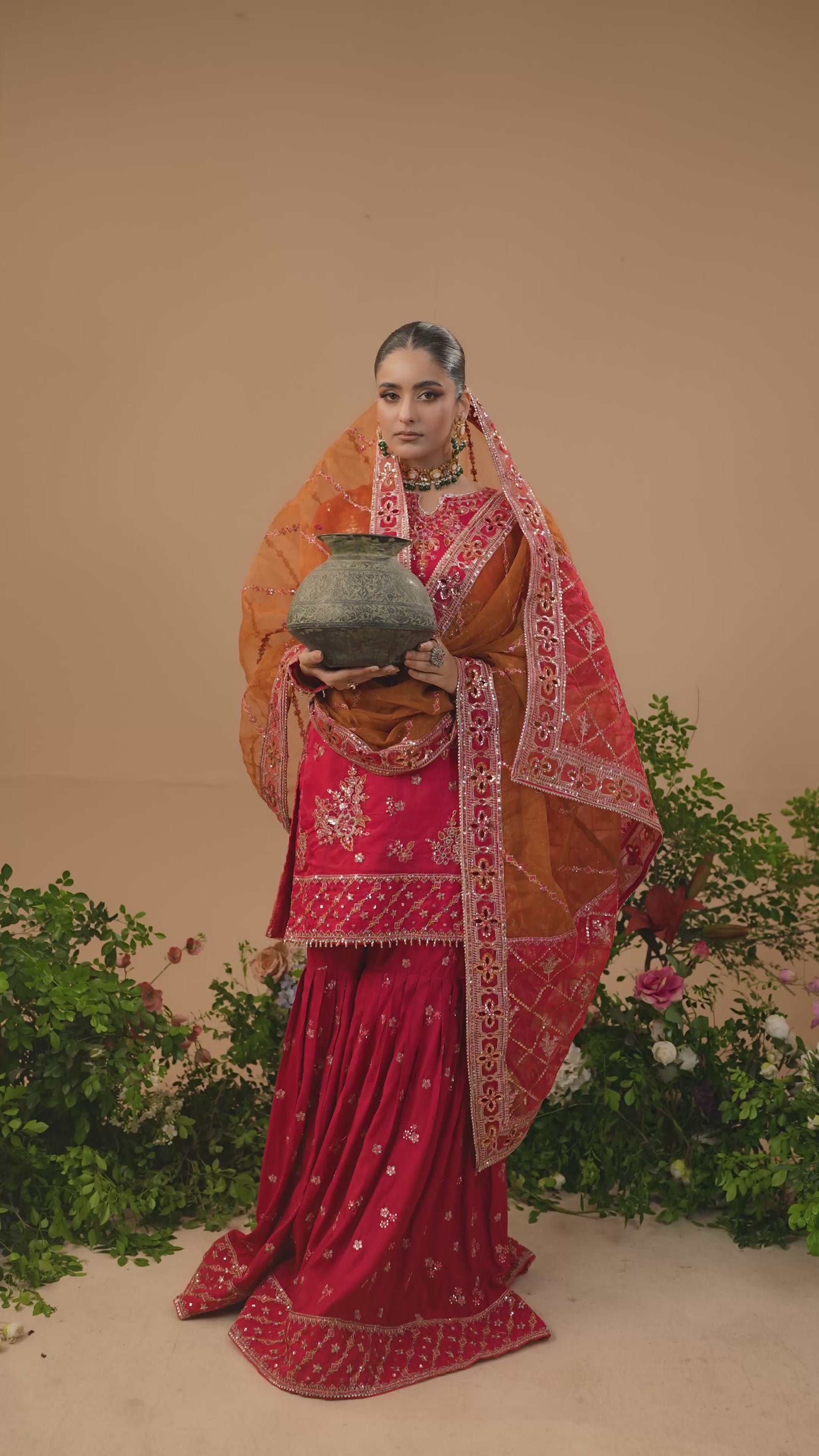 3-PC Stitched Embroidered Suit
