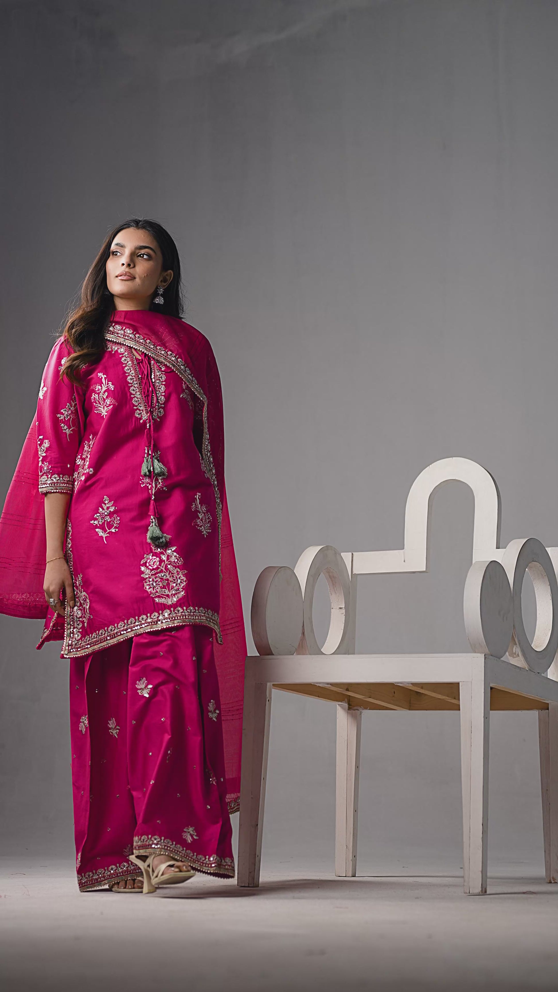 Ellena - 3-PC Stitched Embroidered Suit