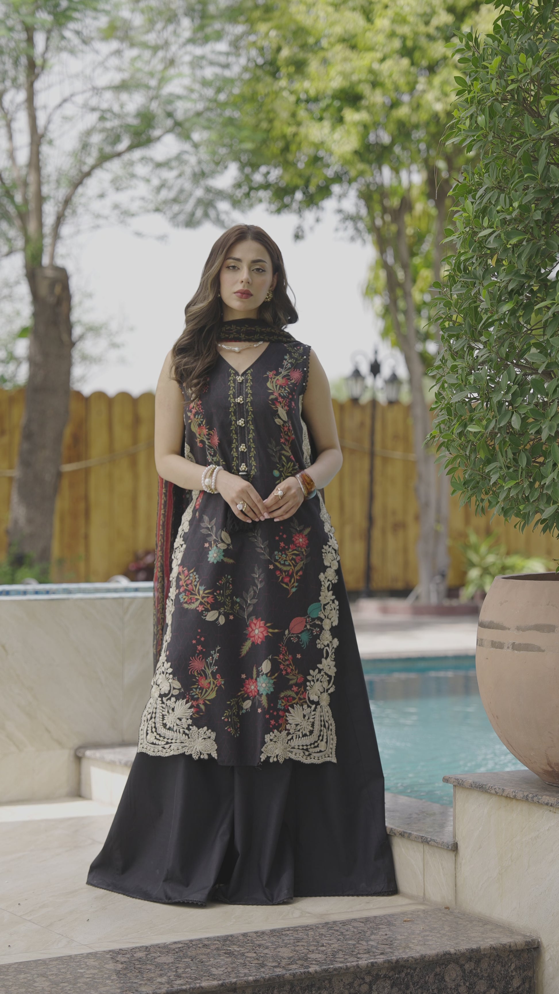 Ellena - 3-PC Unstitched Embroidered Lawn Suit