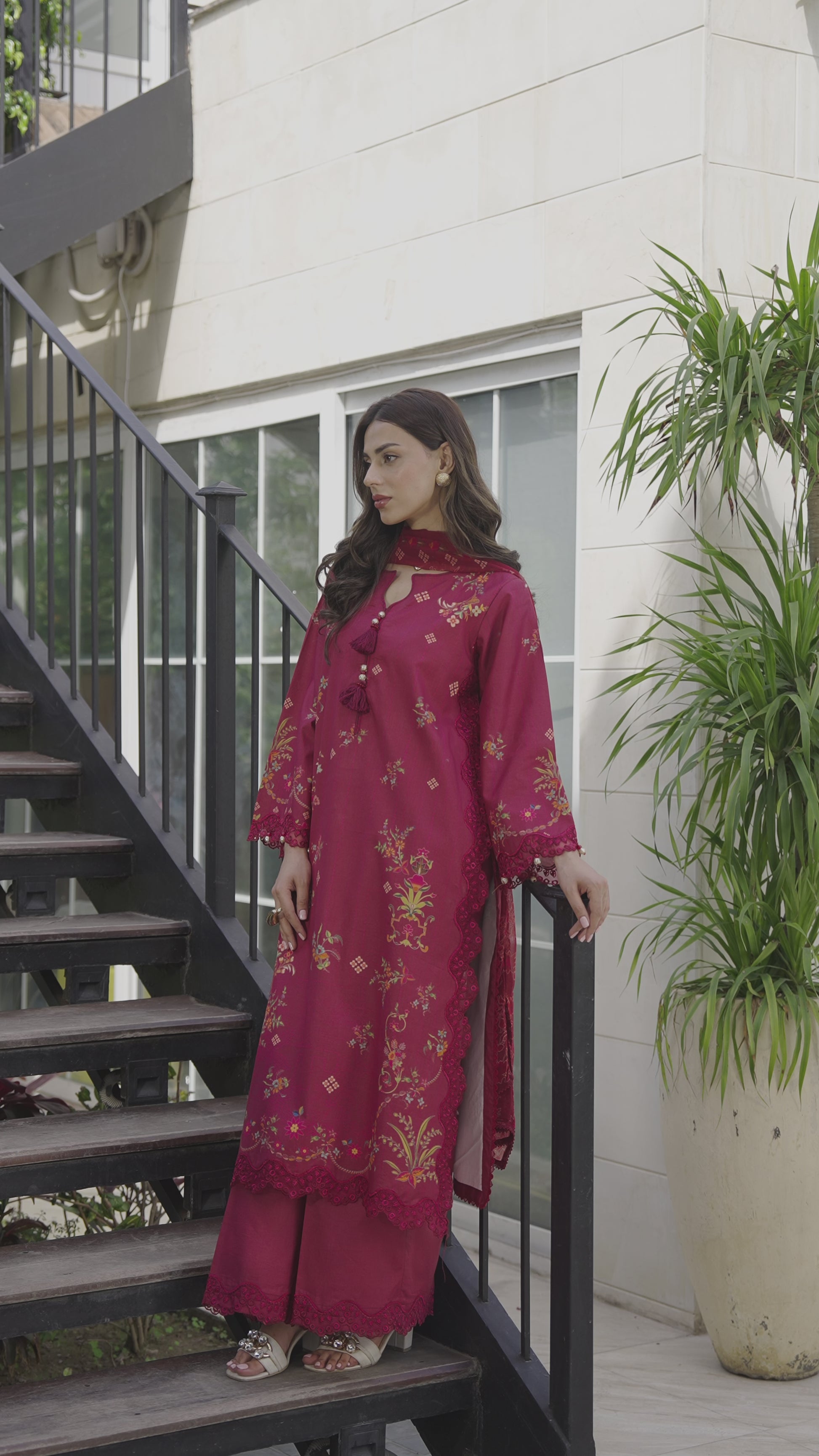 Ellena - 3-PC Unstitched Embroidered Lawn Suit