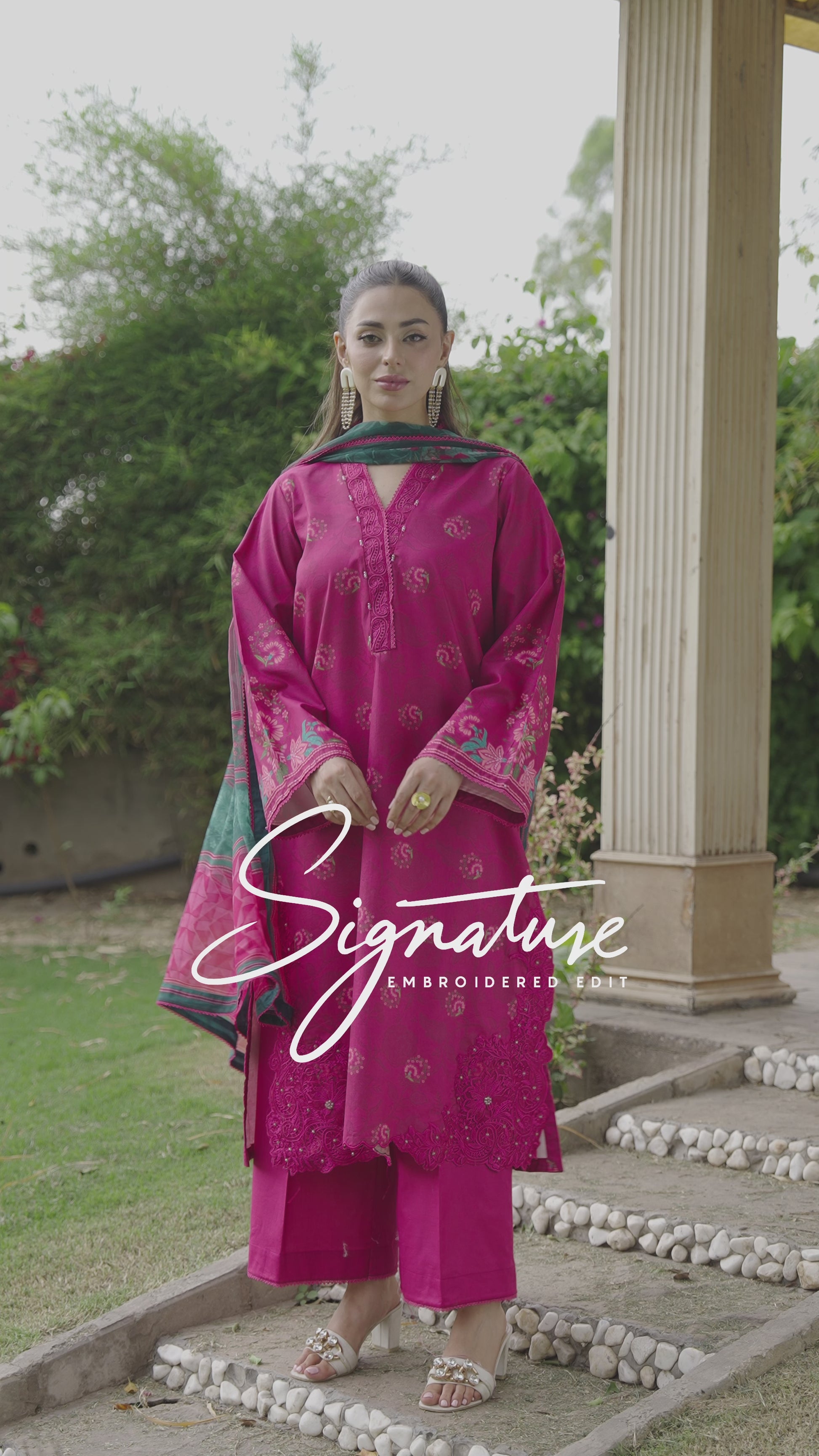Ellena - 3-PC Unstitched Embroidered Lawn Suit