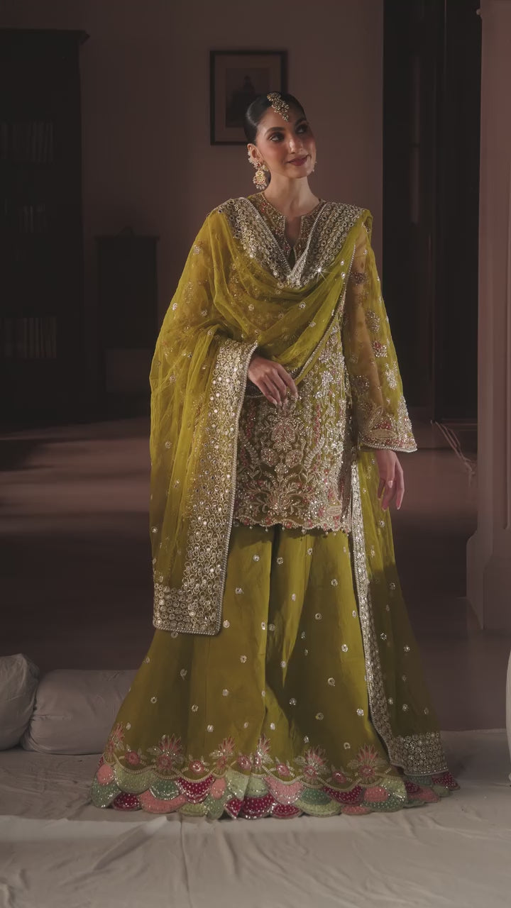 Afrozeh - Shehnai Wedding Formals - 152-Zarminay - Unstitched