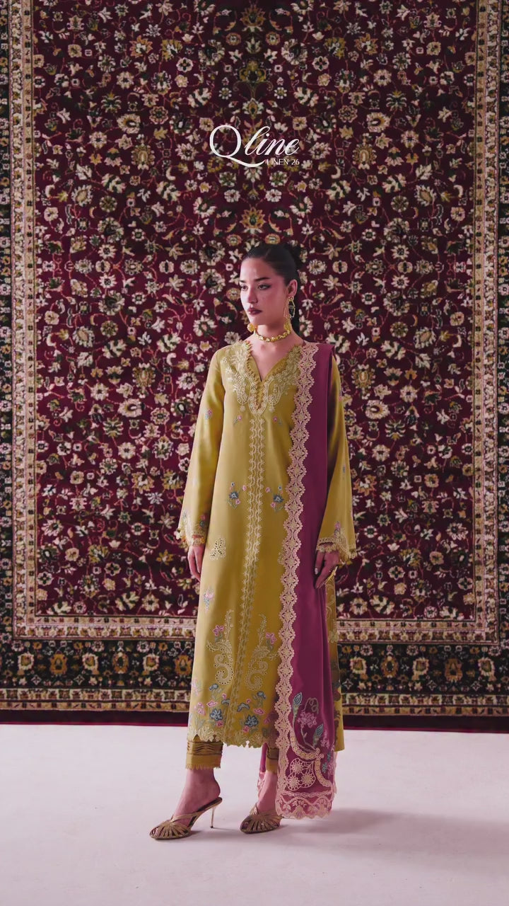 Qalamkar - Qline Linen Collection - QLW-06 NYRA - Unstitched