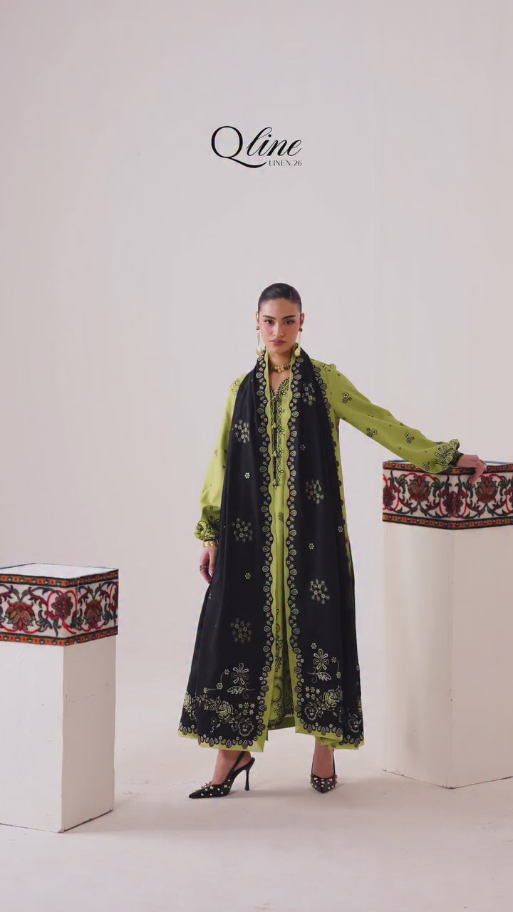 Qalamkar - Qline Linen Collection - QLW-01 AMARAH - Unstitched