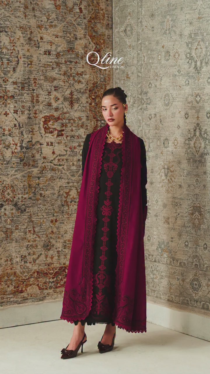 Qalamkar - Qline Linen Collection - QLW-12 Yani - Unstitched