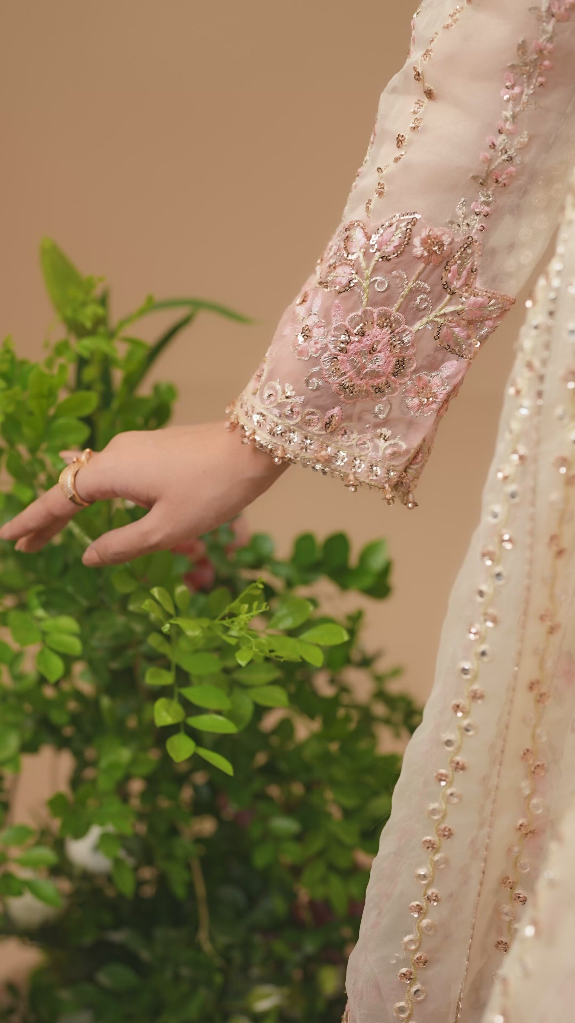 3-PC Stitched Embroidered Suit