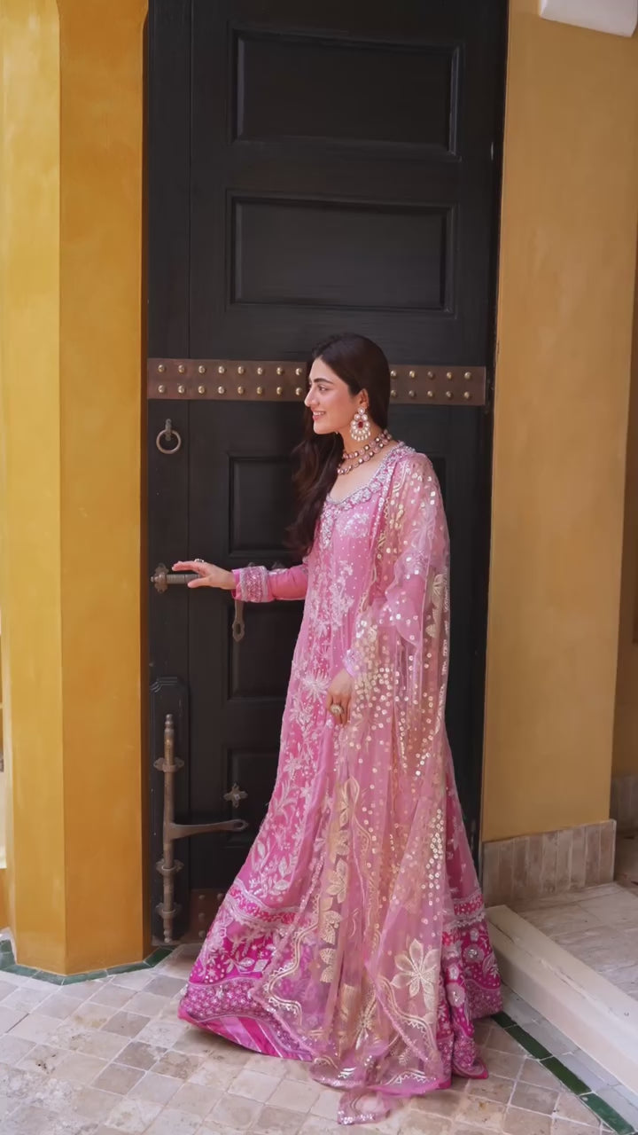 Mushq - Bachelorette Chronicles Chiffon Collection - 07-Pink Promise - Unstitched