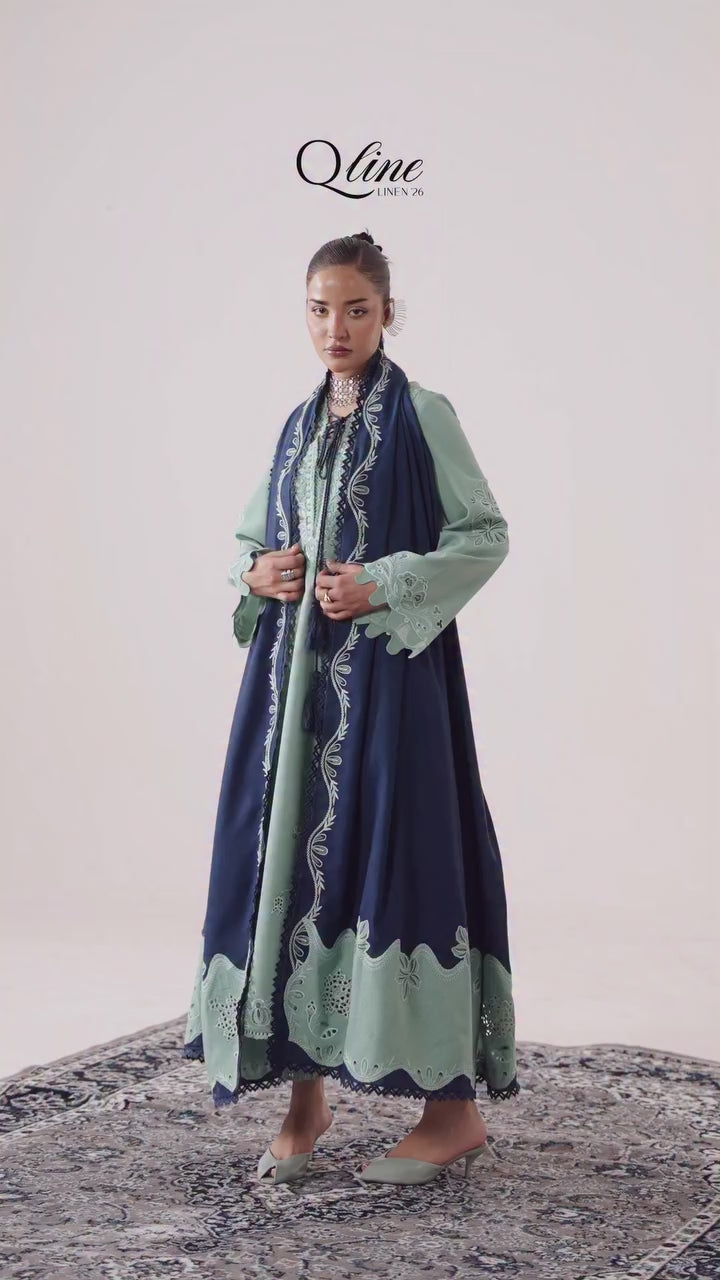 Qalamkar - Qline Linen Collection - QLW-11 TALIYA - Unstitched