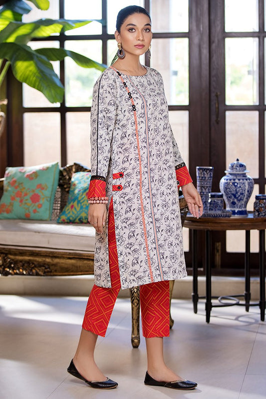 Ellena - Printed Slub Khaddar 2-PC Suit
