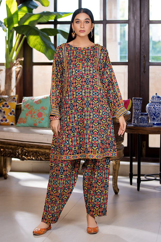 Ellena - Printed Slub Khaddar 2-PC Suit