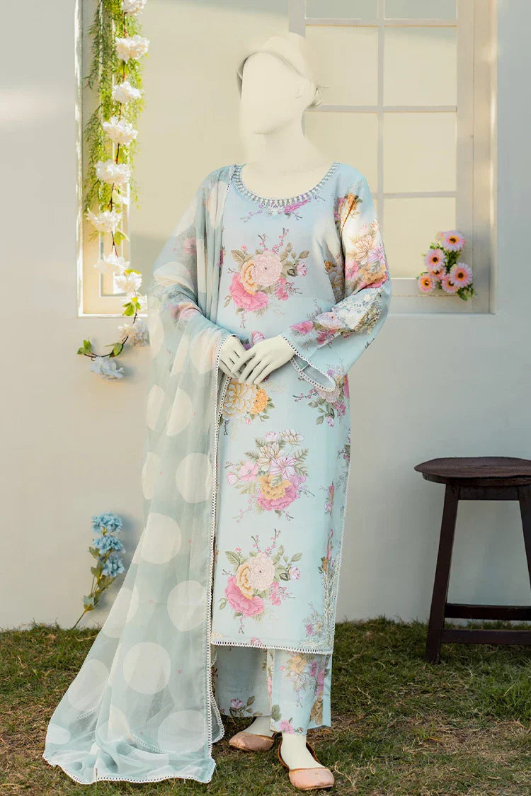 Zaira & Mahnoor - Sky - 3 PC – Raja Sahib Intl