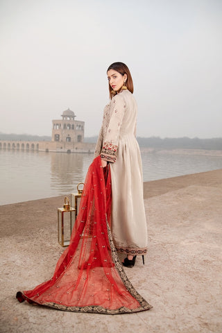 Ellena - Fancy Embroidered Formal Wear 3 Piece Suit - VJQ298