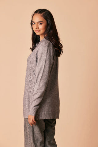 Ellena - Round Neck Cardigan Sweater